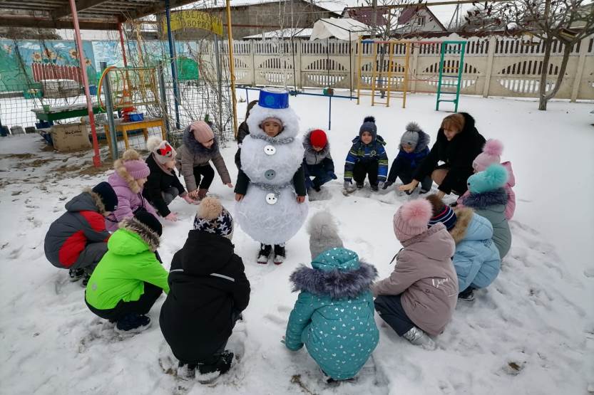 Спортивное развлечение «День рождения Снеговика» в МБДОУ «Детский сад «Тополек»